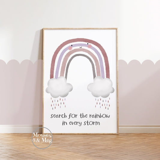 Search For The Rainbow - Muted Pink